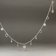 Load image into Gallery viewer, Silver charm necklace.
