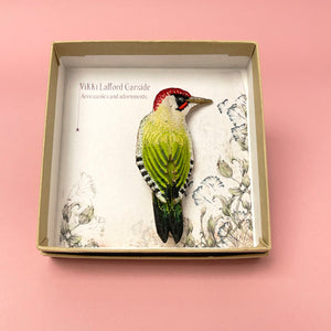 Woodpecker brooch