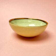 Load image into Gallery viewer, Decorative bowl -mint and gold flower
