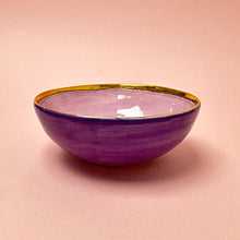 Load image into Gallery viewer, Decorative bowl - pink with gold flower
