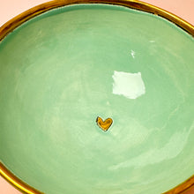 Load image into Gallery viewer, Decorative bowl - Mint with gold heart

