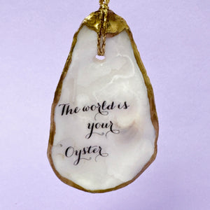 Oyster shell wall hanging - the world...