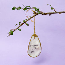 Load image into Gallery viewer, Oyster shell wall hanging - the world...
