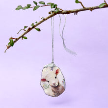 Load image into Gallery viewer, Oyster shell hanging - curious lamb
