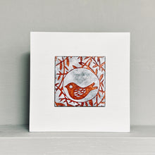 Load image into Gallery viewer, Enamel  picture - bird in nest
