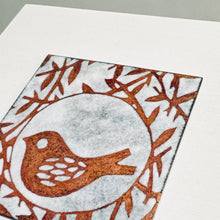 Load image into Gallery viewer, Enamel  picture - bird in nest
