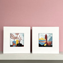 Load image into Gallery viewer, Enamel picture - still life. Leaves in vase
