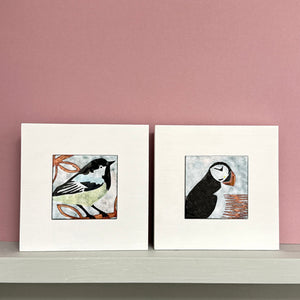 Enamel picture - puffin
