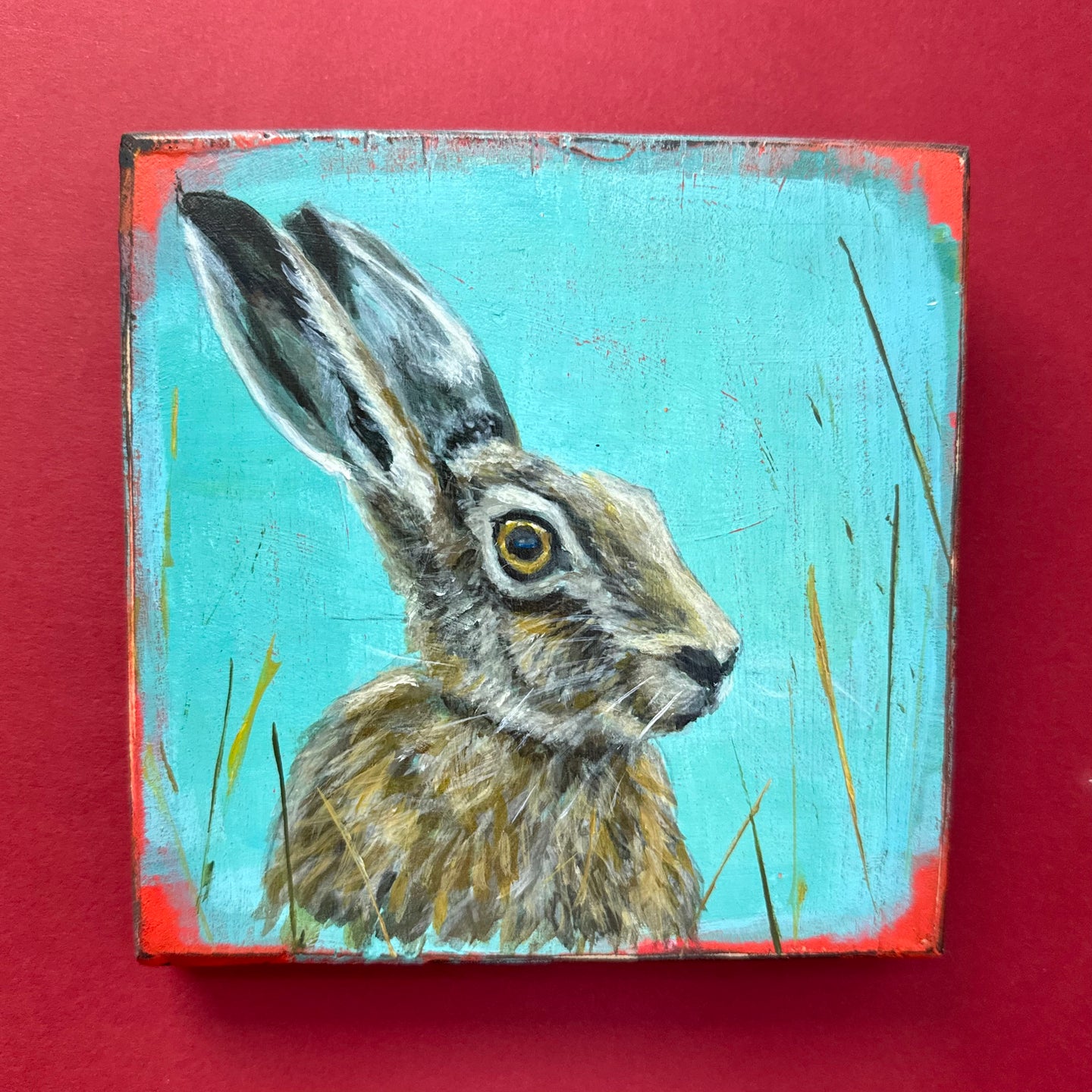 Hare painting  sideways
