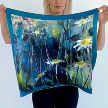 Load image into Gallery viewer, Silk neck scarf- Daisy
