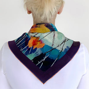 Silk neck scarf - Sherbet