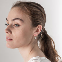 Load image into Gallery viewer, Silver dip hoop earrings
