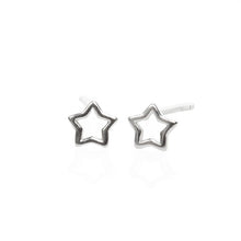 Load image into Gallery viewer, Silver star stud earrings
