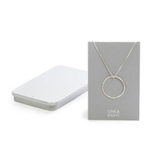 Load image into Gallery viewer, Silver hoop necklace
