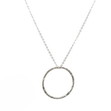 Load image into Gallery viewer, Silver hoop necklace
