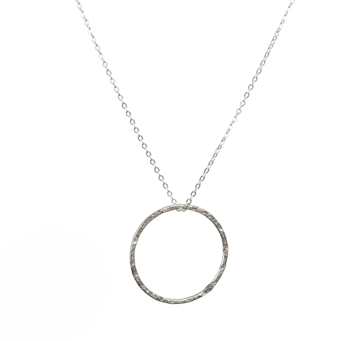 Silver hoop necklace