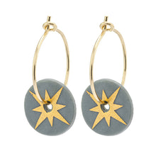 Load image into Gallery viewer, Gold flash hoop earrings
