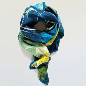 Large silk scarf - Daisy
