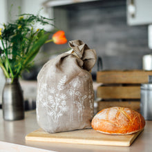 Load image into Gallery viewer, Reusable linen bread bag (natural)
