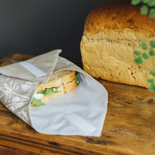 Load image into Gallery viewer, Reusable linen sandwich wrap (Raspberry)

