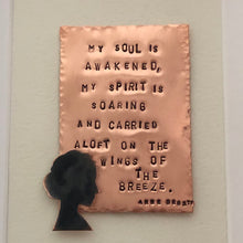 Load image into Gallery viewer, Brontë quotation copper picture
