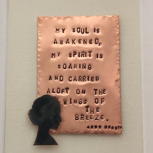 Brontë quotation copper picture