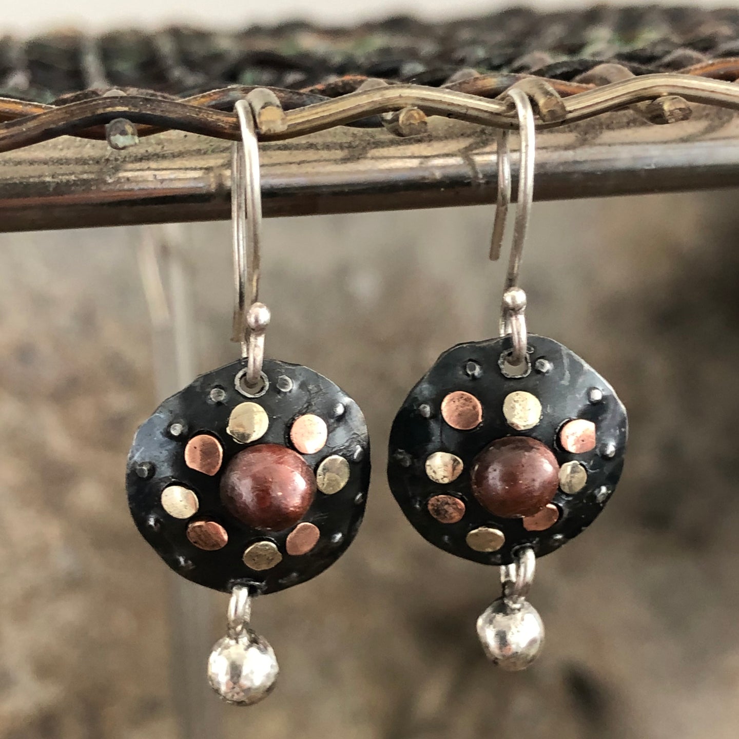 Rivets drop earrings