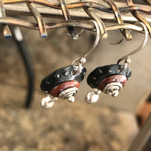 Hammered drop earrings 2