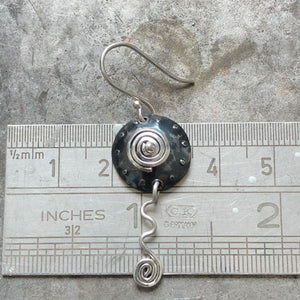 Hammered drop earrings