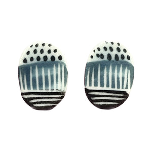 Porcelain stud earrings - 4