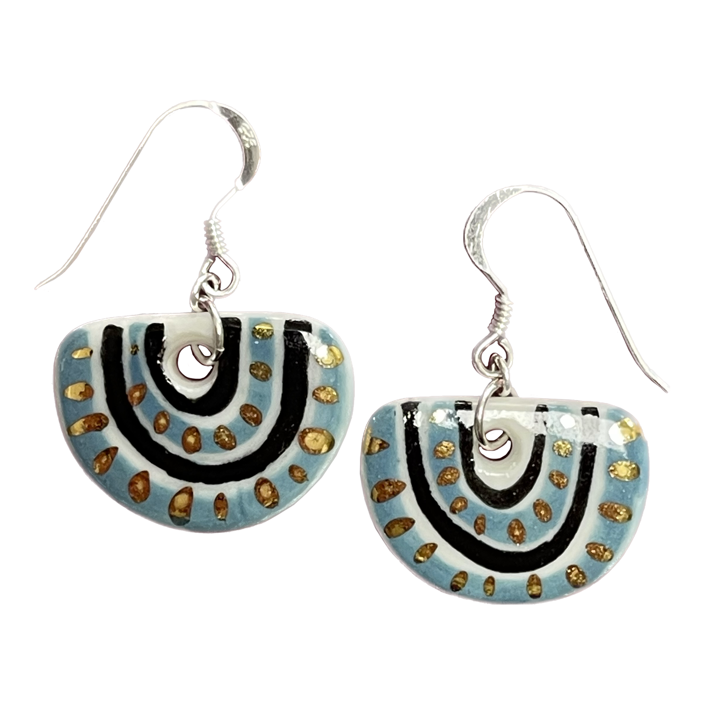 Porcelain drop earrings - 9