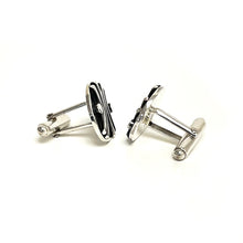 Load image into Gallery viewer, Curves and dots cufflinks
