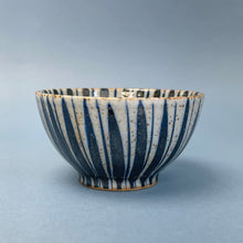 Load image into Gallery viewer, Small ceramic snack stripe bowl.

