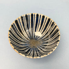 Load image into Gallery viewer, Small ceramic snack stripe bowl.
