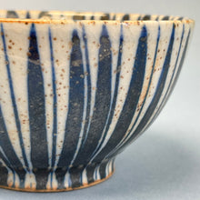 Load image into Gallery viewer, Small ceramic snack stripe bowl.
