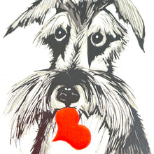 Load image into Gallery viewer, Card with a schnauzer dog
