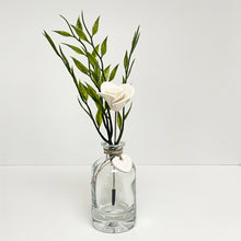 Load image into Gallery viewer, White ceramic rose in a bottle
