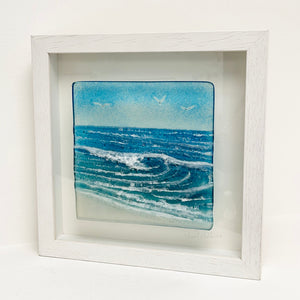 Framed Wave glass panel
