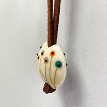 Load image into Gallery viewer, Glass heart pendant - autumn wallflowers
