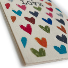 Load image into Gallery viewer, Wooden postcard - hearts
