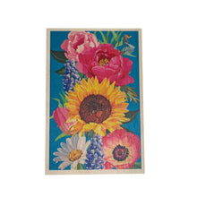 Load image into Gallery viewer, Wooden postcard - sunflowers
