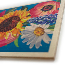 Load image into Gallery viewer, Wooden postcard - sunflowers
