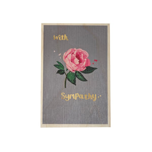 Wooden postcard - sympathy