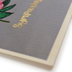 Wooden postcard - sympathy
