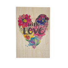 Load image into Gallery viewer, Wooden postcard - love heart
