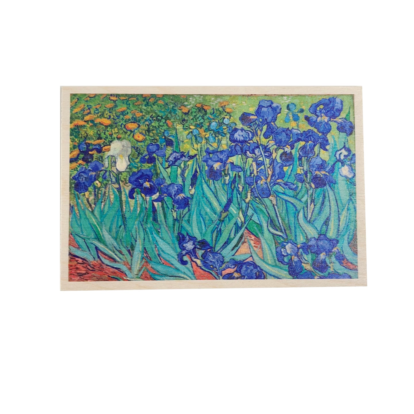 Wooden postcard - Irises, Van Gogh