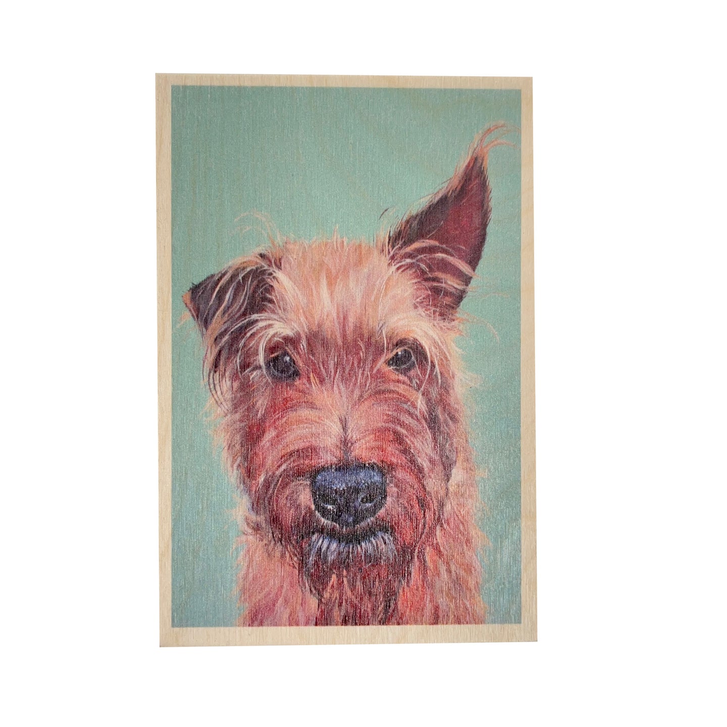 Wooden postcard - dog