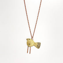 Load image into Gallery viewer, Brass bird pendant
