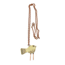 Load image into Gallery viewer, Brass bird pendant 2
