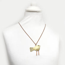 Load image into Gallery viewer, Brass bird pendant 2
